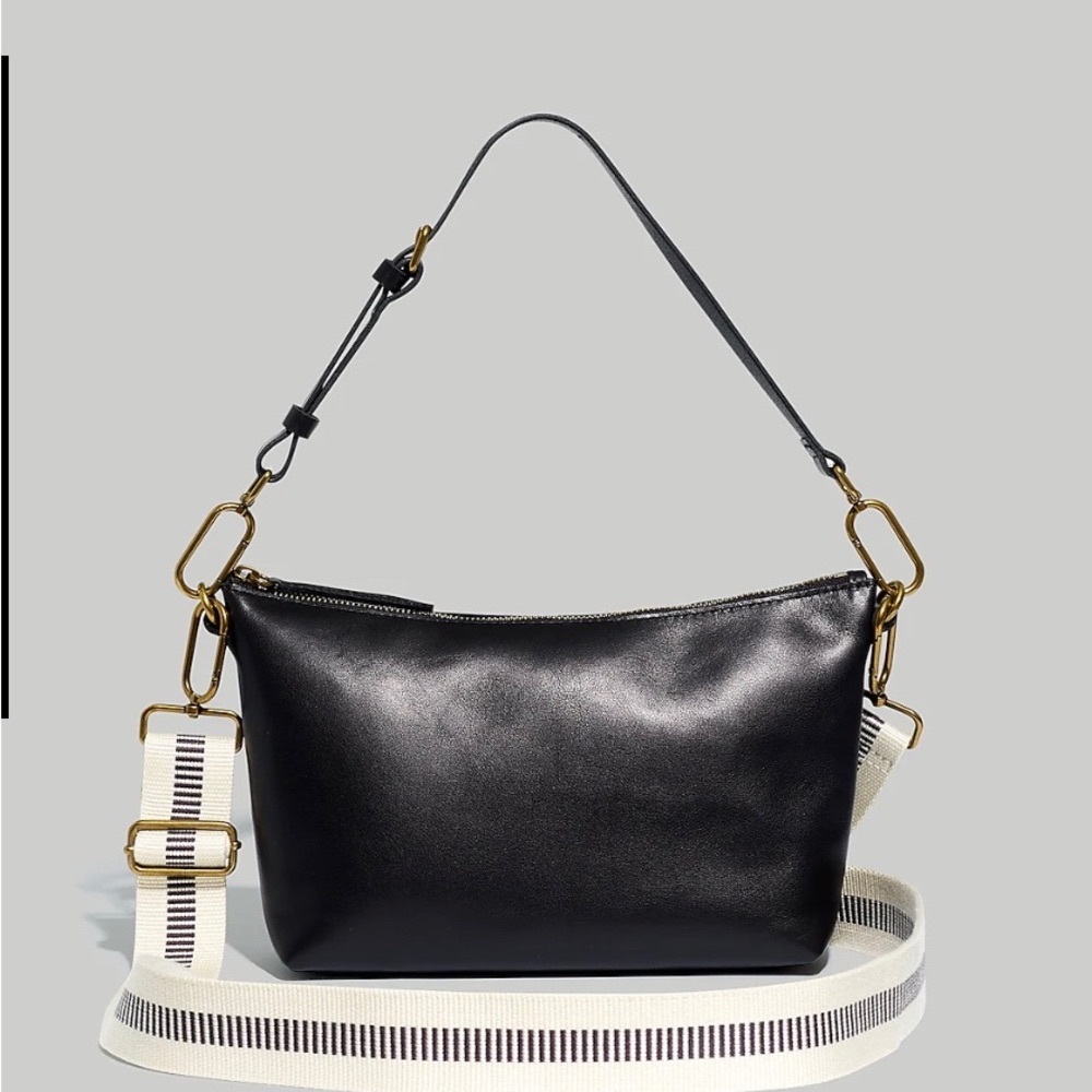 Leather Carabiner Crossbody Sling Bag